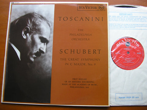 SCHUBERT: SYMPHONY No. 9 'The Great C Major'    TOSCANINI / PHILADELPHIA ORCHESTRA          RB 6549