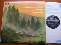 SCHUBERT: SYMPHONY No. 9 'The Great C Major'      MUNCHINGER / STUTTGART PHILHARMONIC     SXL 6427