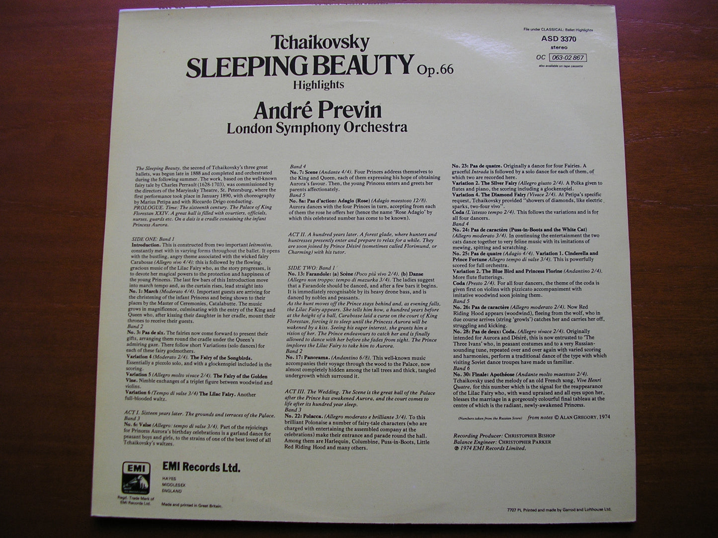 TCHAIKOVSKY: SLEEPING BEAUTY Highlights    PREVIN / LONDON SYMPHONY    ASD 3370