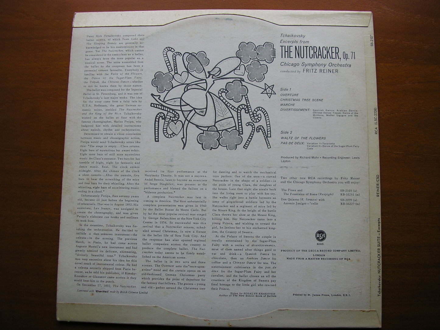 TCHAIKOVSKY: THE NUTCRACKER Excerpts     FRITZ REINER / CHICAGO SYMPHONY    SB 2107