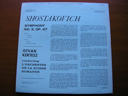 SHOSTAKOVICH: SYMPHONY No. 5    ISTVAN KERTESZ / SUISSE ROMANDE    CS 6327