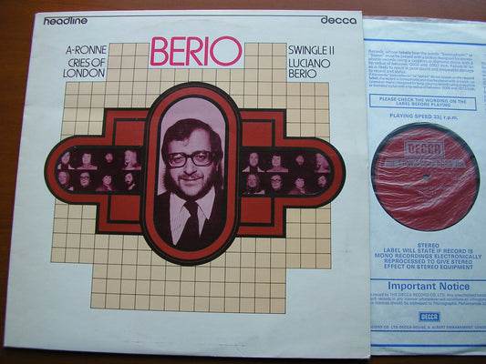 BERIO: A-RONNIE / CRIES OF LONDON    SWINGLE II / LUCIANO BERIO   HEAD 15