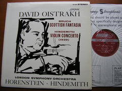 BRUCH: SCOTTISH FANTASIA / HINDEMITH: VIOLIN CONCERTO   OISTRAKH / LONDON SYMPHONY / HORENSTEIN / HINDEMITH   CS 6337