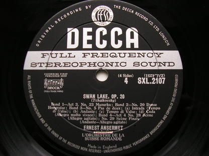 TCHAIKOVSKY: SWAN LAKE    ANSERMET / SUISSE ROMANDE       SXL 2107 - 8