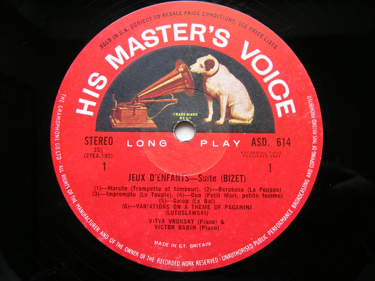 WORKS FOR TWO PIANOS: RACHMANINOV / LUTOSLAWSKI / BIZET     VRONSKY & BABIN    ASD 614