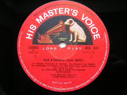 WORKS FOR TWO PIANOS: RACHMANINOV / LUTOSLAWSKI / BIZET     VRONSKY & BABIN    ASD 614