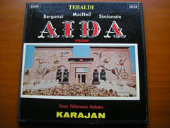 VERDI: AIDA  TEBALDI / BERGONZI / MacNEIL / SIMIONATO / VIENNA PHILHARMONIC ORCHESTRA   / KARAJAN     SXL 2167 - 9