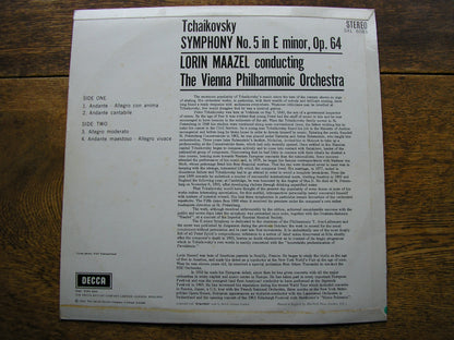 TCHAIKOVSKY: SYMPHONY No. 5    MAAZEL / VIENNA PHILHARMONIC   SXL 6085