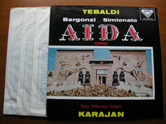 VERDI: AIDA  TEBALDI / BERGONZI / MacNEIL / SIMIONATO / VIENNA PHILHARMONIC ORCHESTRA   / KARAJAN     SXL 2167 - 9