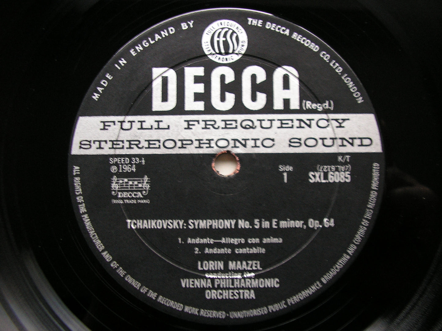 TCHAIKOVSKY: SYMPHONY No. 5    MAAZEL / VIENNA PHILHARMONIC   SXL 6085