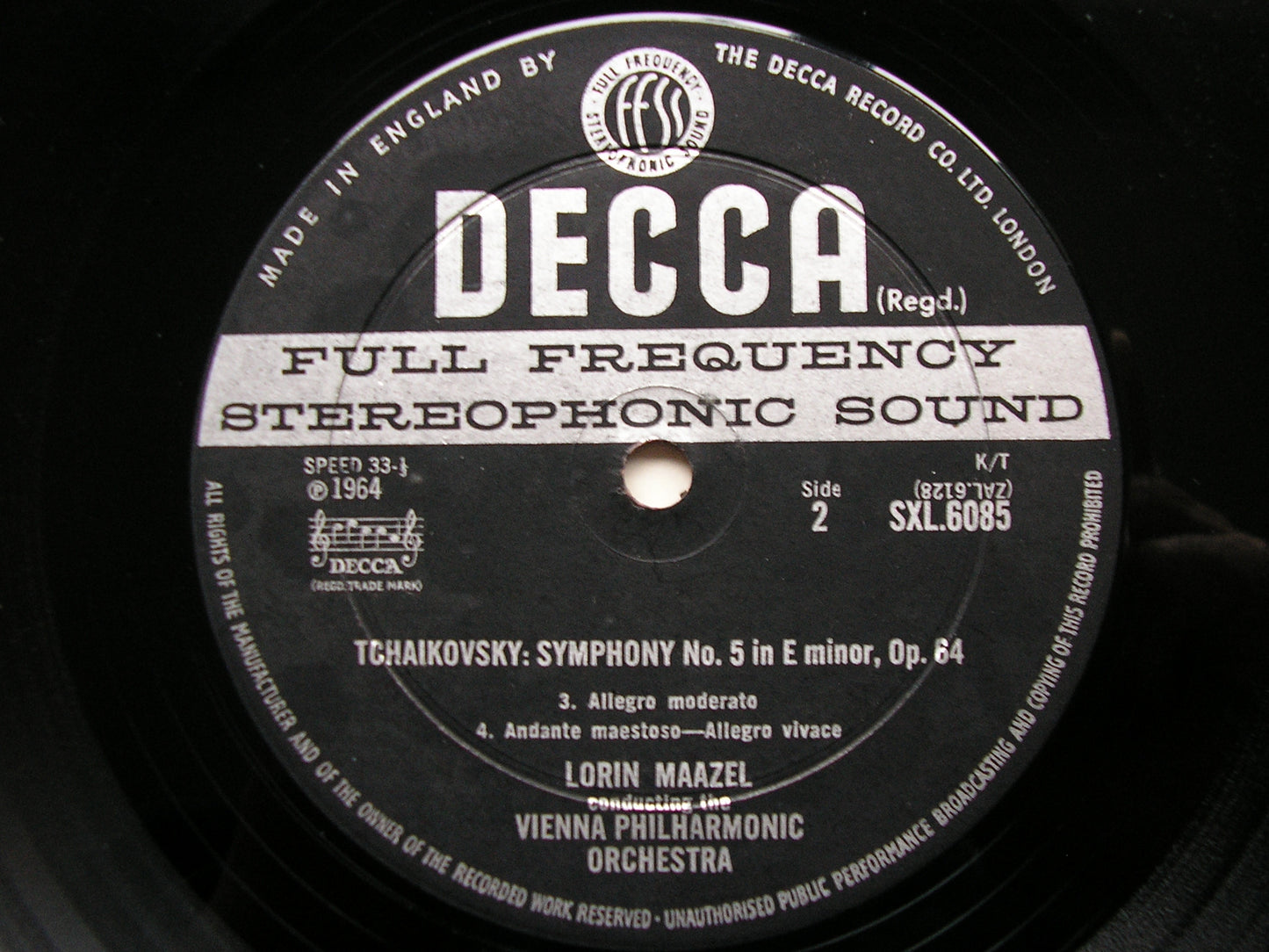 TCHAIKOVSKY: SYMPHONY No. 5    MAAZEL / VIENNA PHILHARMONIC   SXL 6085