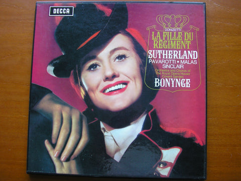 DONIZETTI: LA FILLE DU REGIMENT     SUTHERLAND / PAVAROTTI / MALAS / SINCLAIR / OROHCG / BONYNGE    SET 372 - 3