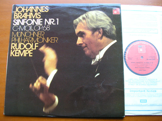 BRAHMS: SYMPHONY No. 1    KEMPE / MUNICH PHILHARMONIC ORCHESTRA   BAC 3083