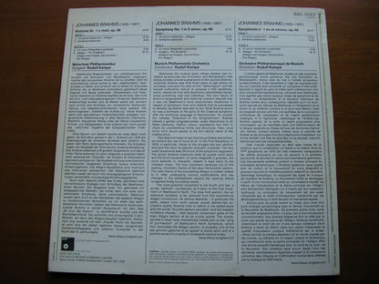 BRAHMS: SYMPHONY No. 1    KEMPE / MUNICH PHILHARMONIC ORCHESTRA   BAC 3083