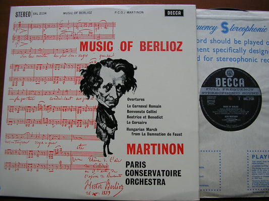 BERLIOZ: OVERTURES / HUNGARIAN MARCH    MARTINON / PARIS CONSERVATOIRE    SXL 2134