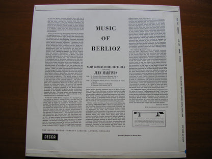 BERLIOZ: OVERTURES / HUNGARIAN MARCH    MARTINON / PARIS CONSERVATOIRE    SXL 2134