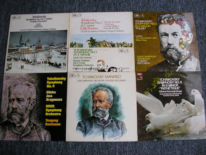 TCHAIKOVSKY: THE SYMPHONIES   SVETLANOV / USSRSO    7LP SET EMI/MELODIYA