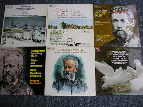 TCHAIKOVSKY: THE SYMPHONIES   SVETLANOV / USSRSO    7LP SET EMI/MELODIYA