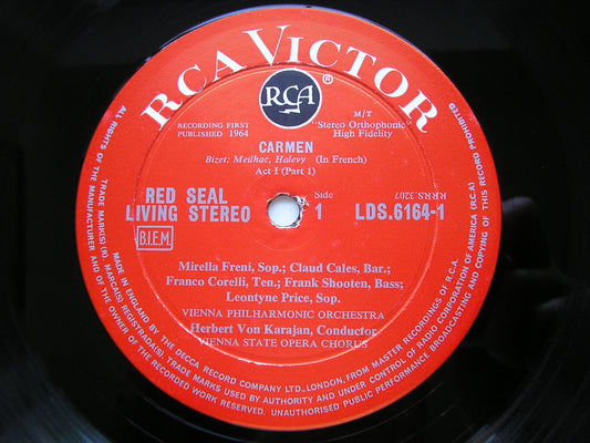 BIZET: CARMEN     PRICE / CORELLI / FRENI / MERRILL / VIENNA PHILHARMONIC ORCHESTRA / KARAJAN    LDS 6164