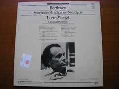 BEETHOVEN: SYMPHONIES Nos. 1 & 2    MAAZEL / CLEVELAND ORCHESTRA    76854