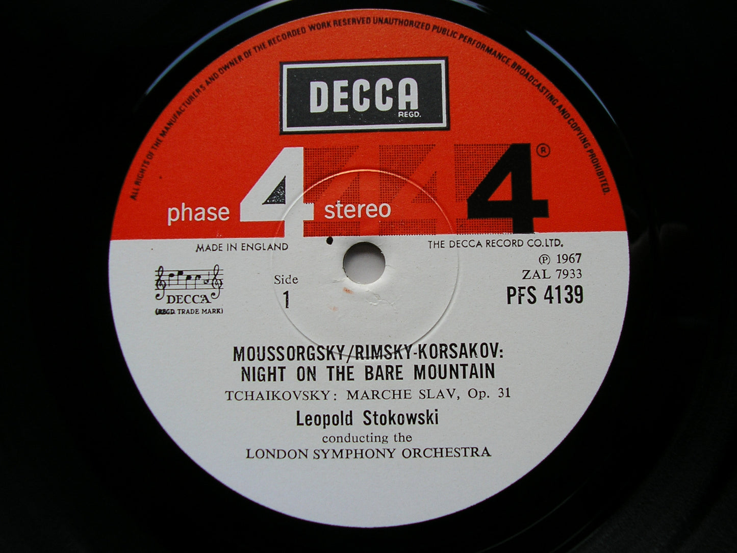 STRAVINSKY: THE FIREBIRD Suite / TCHAIKOVSKY: MARCHE SLAVE / MUSSORGSKY: NIGHT ON BARE MOUNTAIN   STOKOWSKI / LONDON SYMPHONY   PFS 4139