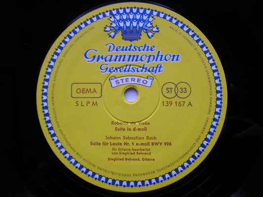 DE VISSE / SOR / BACH / GIULIANI / AMBROSIUS / FALLA: MUSIC FOR GUITAR      BEHREND    139 167