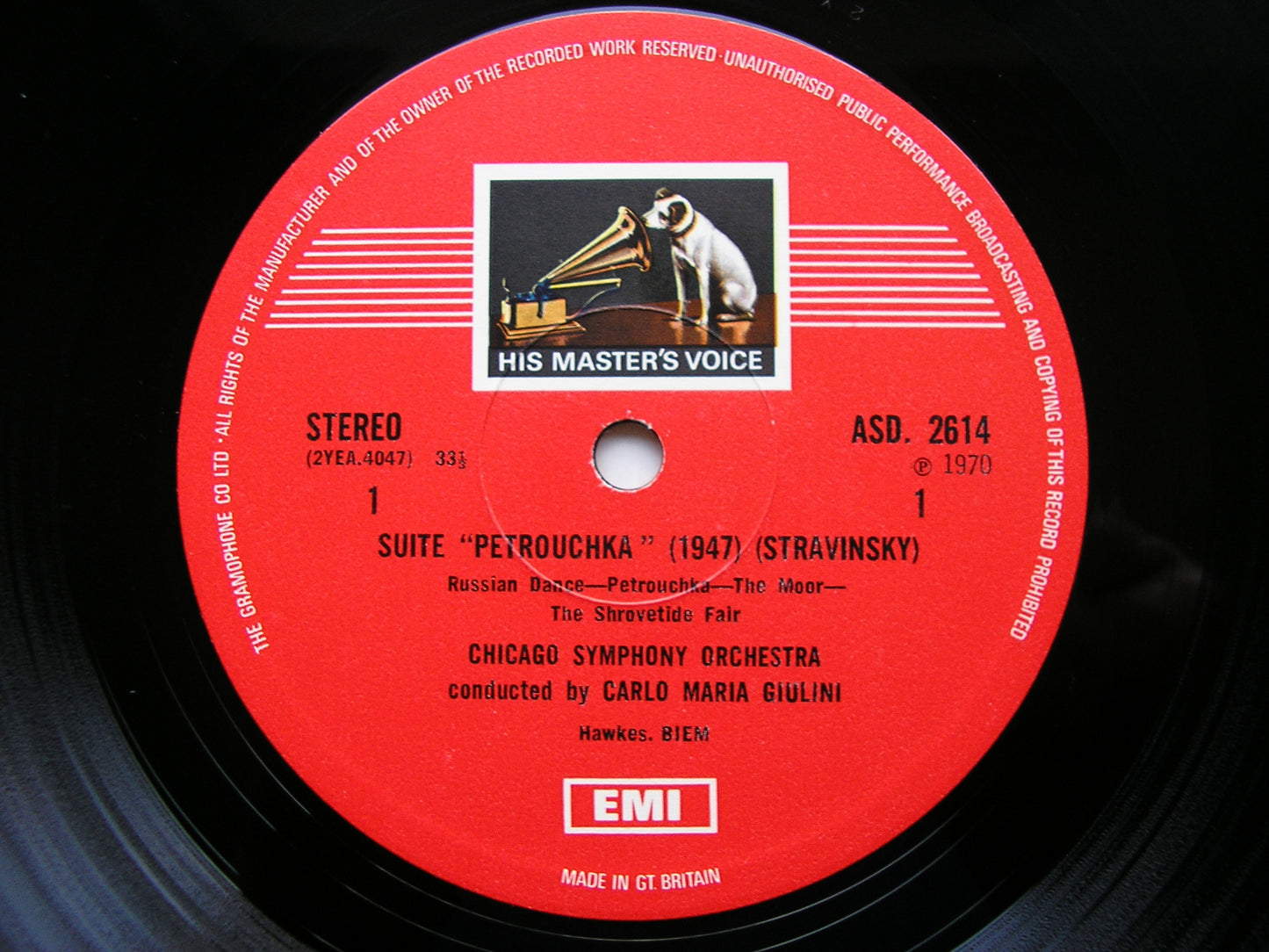 STRAVINSKY: THE FIREBIRD Suite / PETROUCHKA Suite   GIULINI / CHICAGO SYMPHONY   ASD 2614