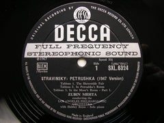 STRAVINSKY: PETRUSHKA / CIRCUS POLKA ZUBIN MEHTA / LOS ANGELES PHILHARMONIC  SXL 6324