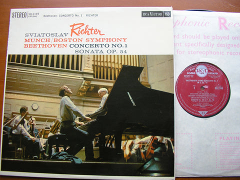 BEETHOVEN: PIANO CONCERTO No. 1 / PIANO SONATA No. 22     RICHTER / BOSTON SYMPHONY / MUNCH    SB2149