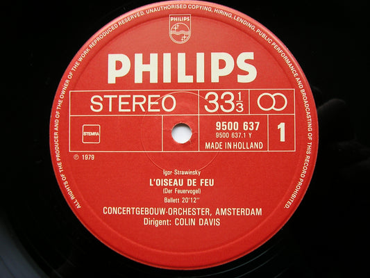 STRAVINSKY: THE FIREBIRD    DAVIS / CONCERTGEBOUW ORCHESTRA   9500 637