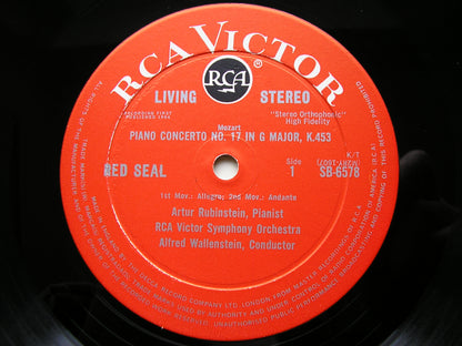 MOZART: PIANO CONCERTO No. 17 / SCHUBERT: IMPROMPTUS Nos. 3 & 4   ARTUR RUBINSTEIN / RCA VICTOR SYMPHONY / WALLENSTEIN    SB 6578