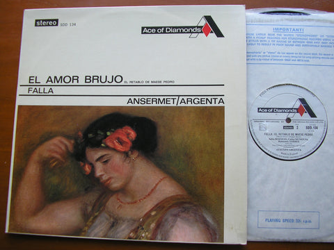 FALLA: EL AMOR BRUJO / MASTER PETER'S PUPPET SHOW    ANSERMET / SUISSE ROMANDE & ARGENTA / SPANISH NATIONAL ORCHESTRA   SDD 134