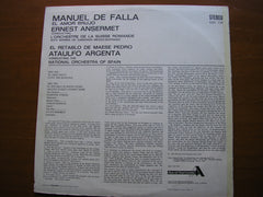 FALLA: EL AMOR BRUJO / MASTER PETER'S PUPPET SHOW    ANSERMET / SUISSE ROMANDE & ARGENTA / SPANISH NATIONAL ORCHESTRA   SDD 134