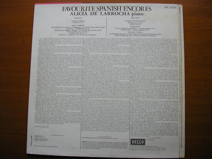 FAVOURITE SPANISH ENCORES: SOLER / GRANADOS / TURINA / ALBENIZ   ALICIA DE LARROCHA  SXL 6734