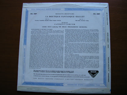 ROSSINI - RESPIGHI: LA BOUTIQUE FANTASQUE / DUKAS: L'APPRENTI SORCIER   SOLTI / ISRAEL PHILHARMONIC   SXL 2007