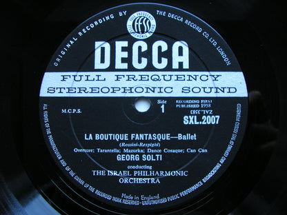 ROSSINI - RESPIGHI: LA BOUTIQUE FANTASQUE / DUKAS: L'APPRENTI SORCIER   SOLTI / ISRAEL PHILHARMONIC   SXL 2007