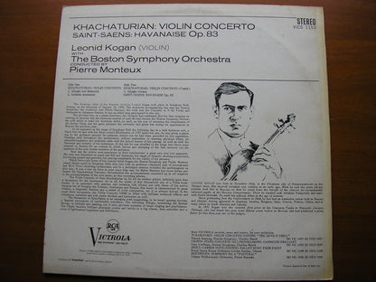 KHACHATURIAN: VIOLIN CONCERTO / SAINT - SAENS: HAVANAISE    KOGAN / BOSTON SYMPHONY / MONTEUX    VICS 1153