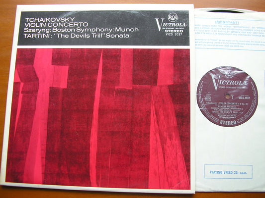 TCHAIKOVSKY: VIOLIN CONCERTO / TARTINI: SONATA in G 'The Devil's Trill'    SZERYNG / BOSTON SYMPHONY / MUNCH     VICS 1037