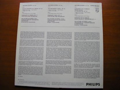 DVORAK: VIOLIN CONCERTO / ROMANCE Op. 11     ACCARDO / CONCERTGEBOUW ORCHESTRA / DAVIS    9500 406