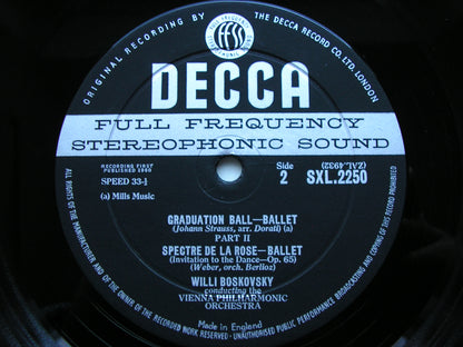 STRAUSS: GRADUATION BALL / WEBER: LE SPECTRE DE LA ROSE   BOSKOVSKY /VIENNA PHILHARMONIC    SXL 2250