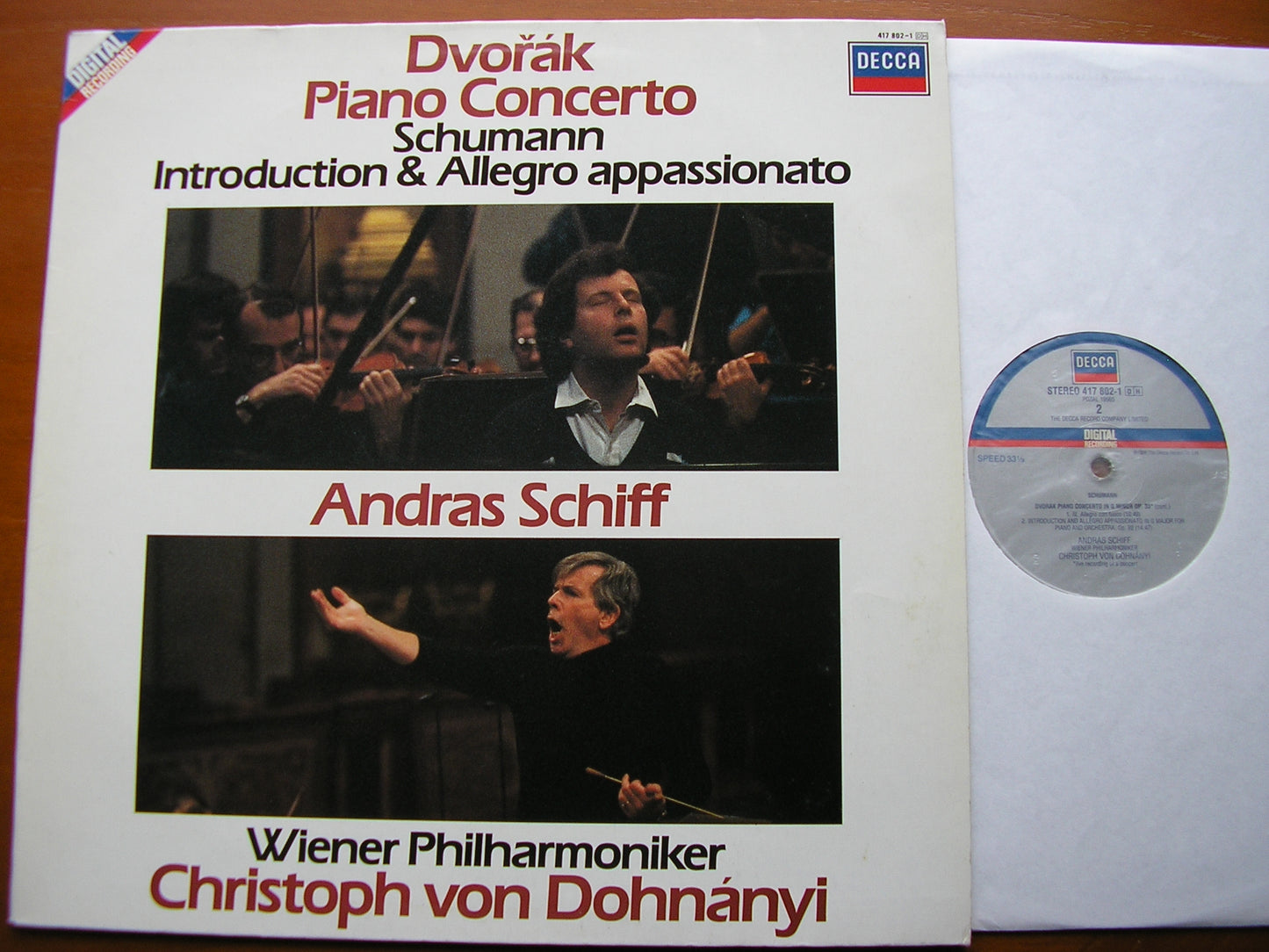 DVORAK: PIANO CONCERTO / SCHUMANN: INTRODUCTION & ALLEGRO   ANDRAS SCHIFF / VIENNA PHILHARMONIC / DOHNANYI    417 802