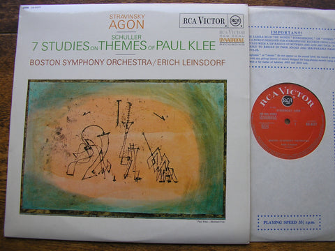 STRAVINSKY: AGON / SCHULLER: 7 STUDIES    LEINSDORF / BOSTON SYMPHONY   SB 6677