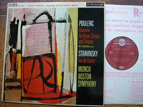 STRAVINSKY: JEU DE CARTES / POULENC: ORGAN CONCERTO  ZAMKOCHIAN / BOSTON SYMPHONY / MUNCH  SB 2147