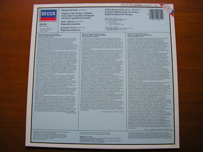FALLA: NIGHTS IN THE GARDENS OF SPAIN / ALBENIZ: RAPSODIA ESPANOLA   DE LARROCHA / LONDON PHILHARMONIC / DE BURGOS   410 289