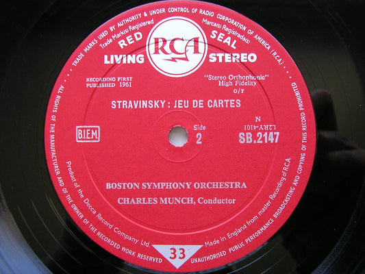 STRAVINSKY: JEU DE CARTES / POULENC: ORGAN CONCERTO  ZAMKOCHIAN / BOSTON SYMPHONY / MUNCH  SB 2147