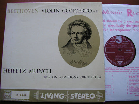 BEETHOVEN: VIOLIN CONCERTO    HEIFETZ / BOSTON SYMPHONY / MUNCH   SB 2047