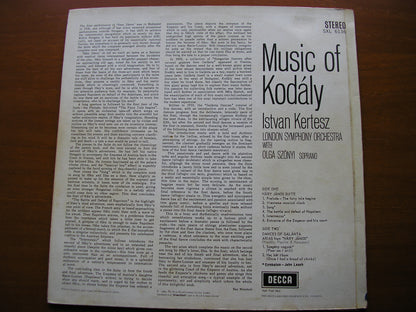 KODALY: HARY JANOS Suite / DANCES OF GALANTA    KERTESZ / LONDON SYMPHONY   SXL 6136