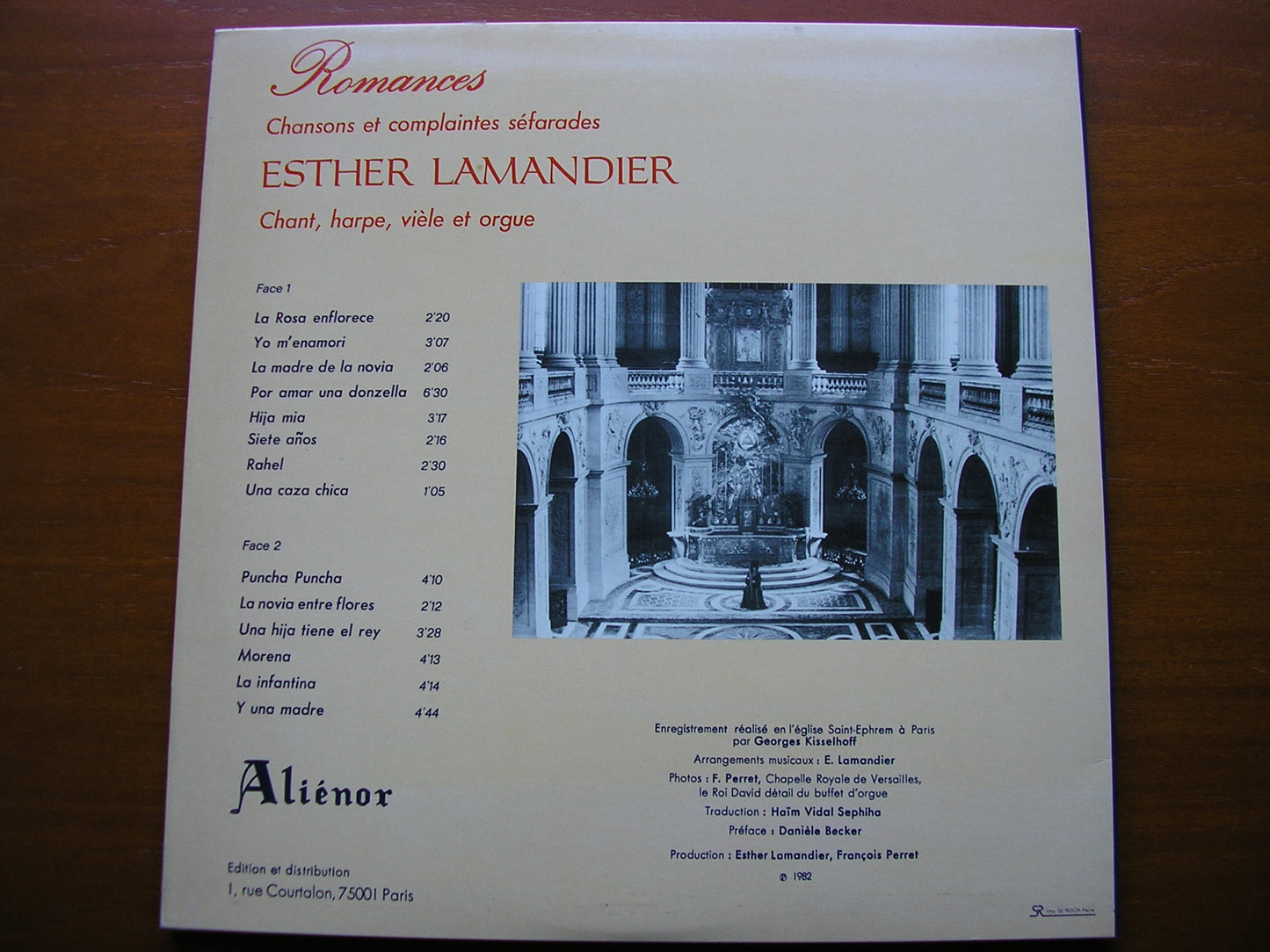 ROMANCES: Sephardic Songs & Lamentations   ESTHER LAMANDIER    AL 10