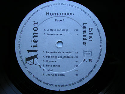 ROMANCES: Sephardic Songs & Lamentations   ESTHER LAMANDIER    AL 10