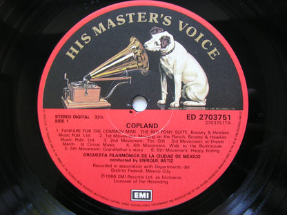 COPLAND: THE RED PONY Suite / DANCE SYMPHONY / DANZON CUBANO / FANFARE    BATIZ / MEXICAN NATIONAL ORCHESTRA     ED 270375